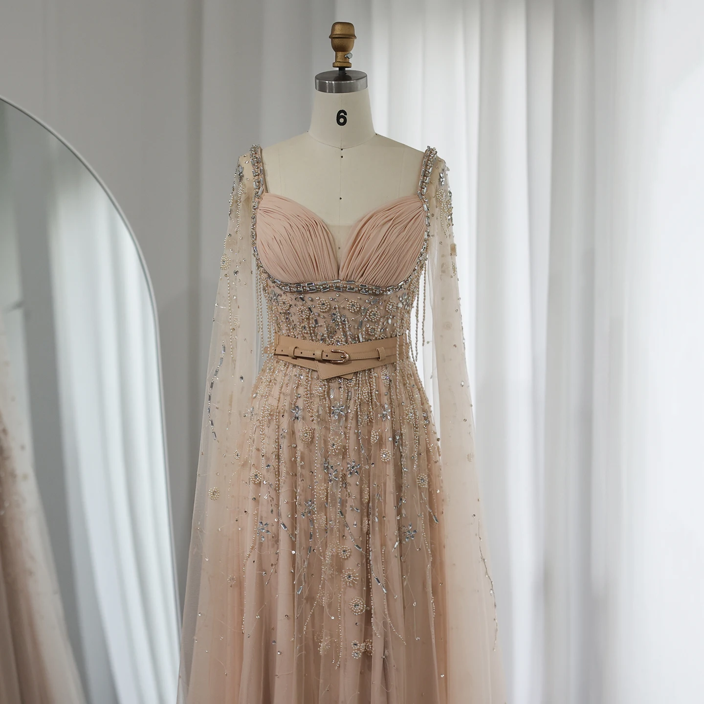 Futuristic Gown That Turns Heads: A Real Review of the Sharon Said  Champagne Dubai Evening Dress