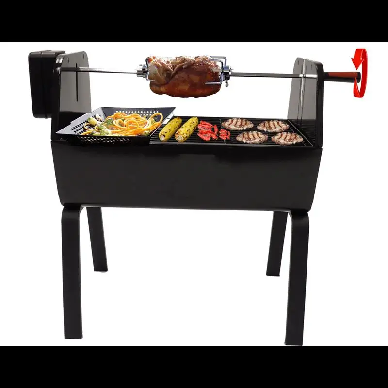 

Portable Rotisserie,BBQ Grill,Charcoal Grill,Outdoor Cooking,Portable,Adjustable,Patio, Backyard