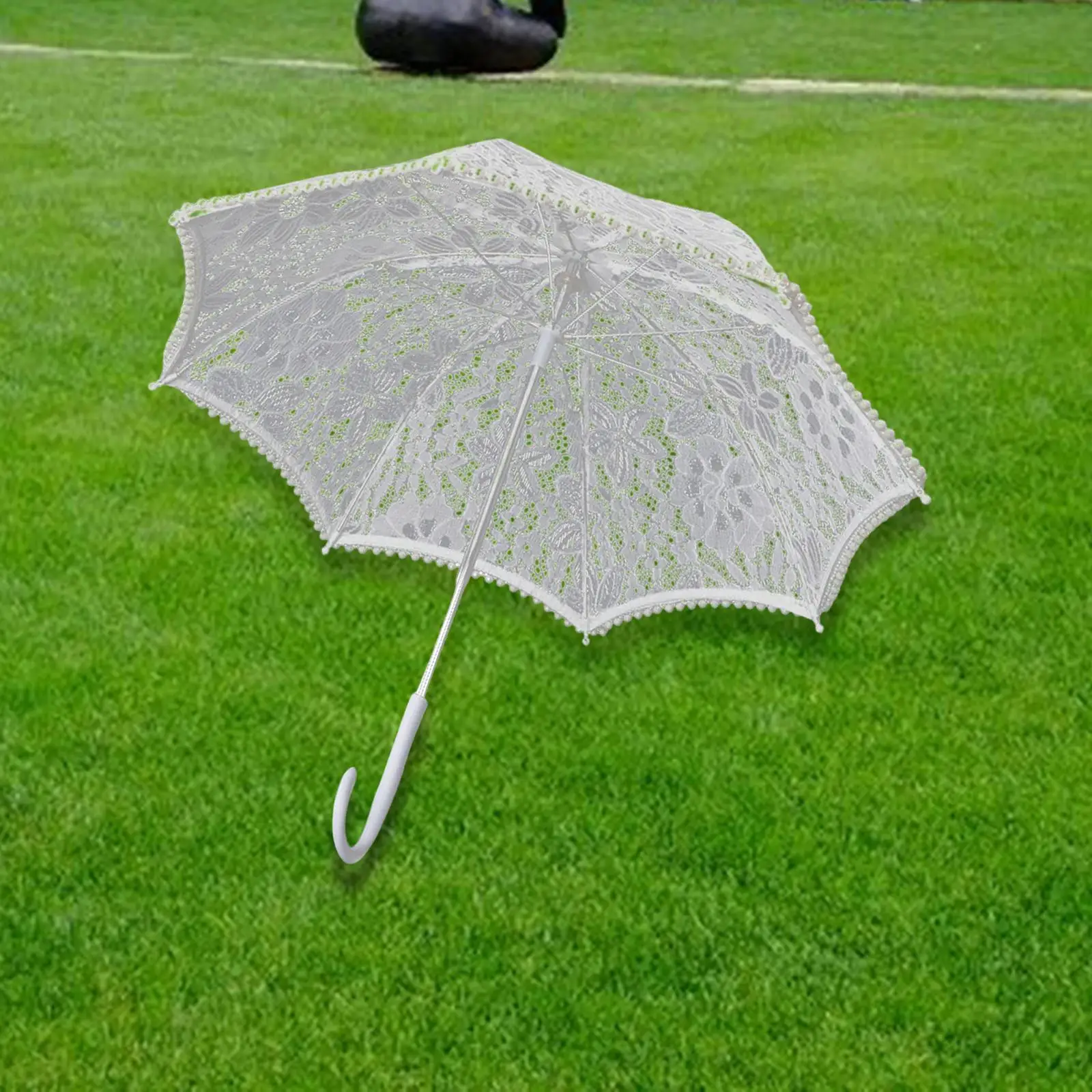 Lace Umbrella White Handmade Party Decoration Parasol for Photography Prop Party