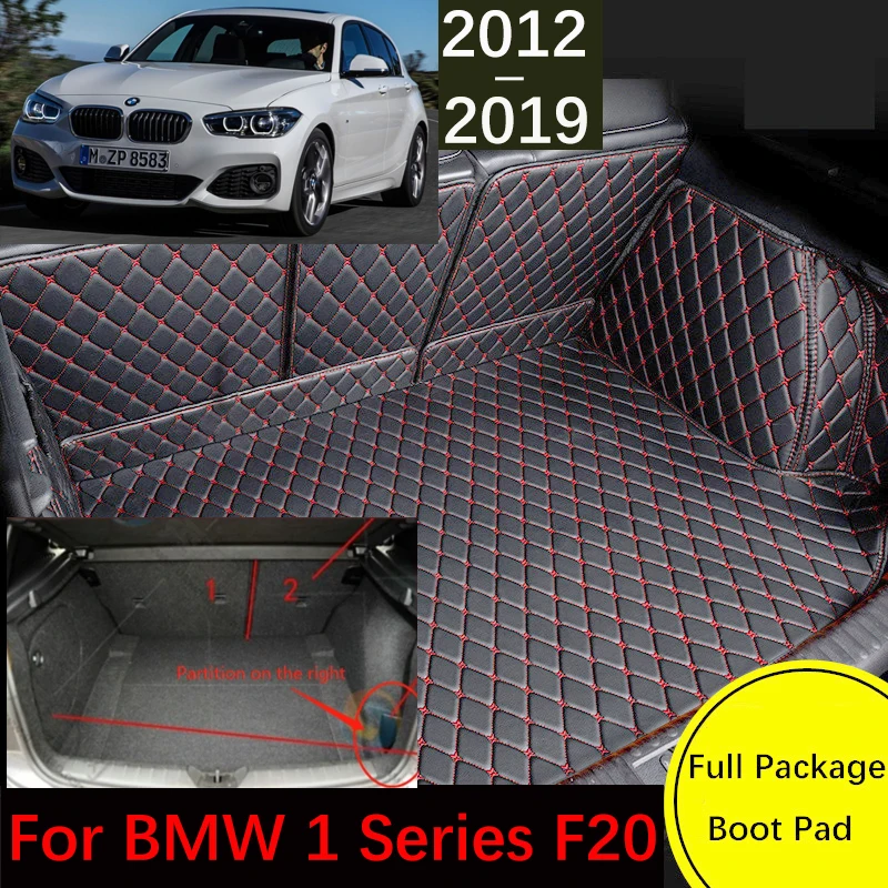 

Custom Leather Car Trunk Mat For BMW 1 Series F20 2012~2019 5door Waterproof Mat Tray Carpet Mud Car Accessories