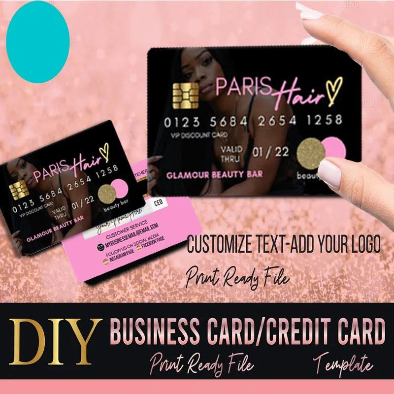 Follow us on Facebook business card