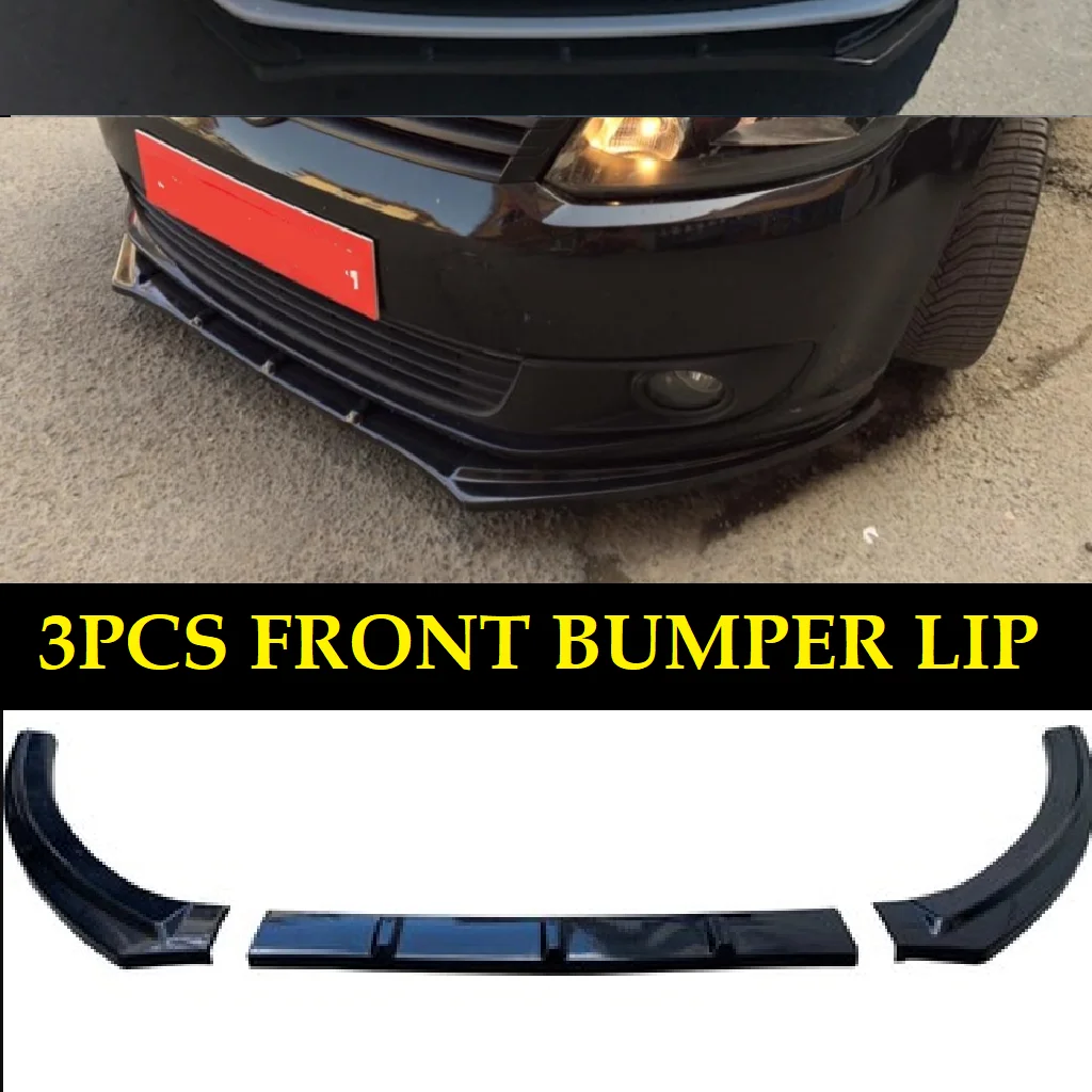 Per Volkswagen Caddy Paraurti Anteriore Kit Corpo Labbra Spoiler Splitter Diffusore 3 Pezzi Plastica Abs Professionale Di Alta Qualità