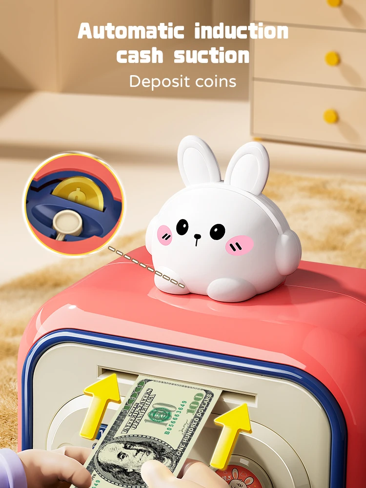Kids Electronic Piggy Bank Cash Coin Password Automatic Mini ATM With Music Boy Money Box Education For Children Gifts 2