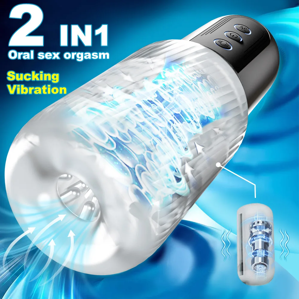 Automatische männliche Saugen Masturbator Tasse Blowjob Penis Vibration Maschine Vagina Tasche Pussy Masturbation Erwachsene Sex Spielzeug für Männer