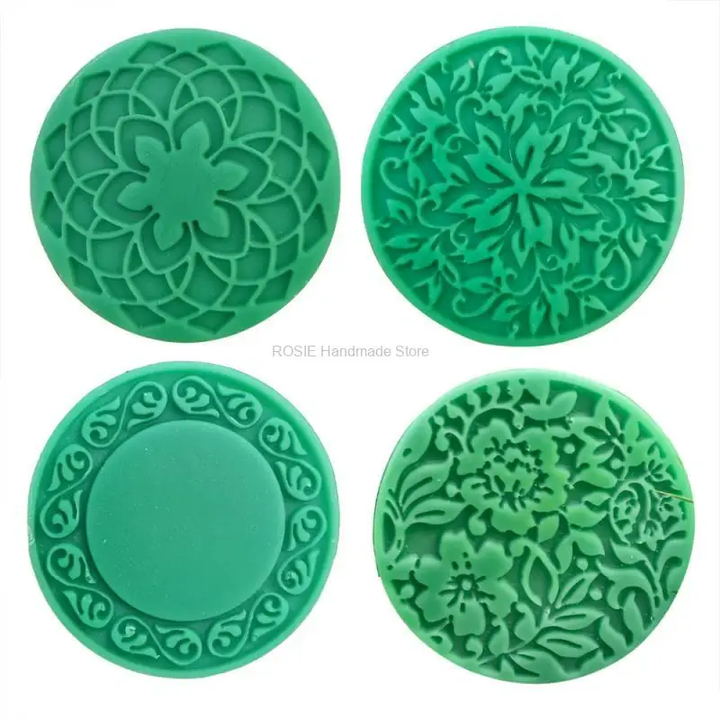 3D Handmade Silicone Soap Molds 4 Flower Types Bar Making Mould Tools Handmade DIY Circular Shape Soaps Resin Craft silicone mold soap molds