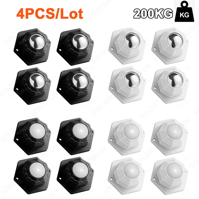 4 pièces/lot roues de meubles 200KG roues robustes universelles 360 °   Rotation forte auto-adhésif meubles roulette bricolage chaise de bureau 1