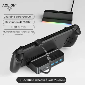 For Steam Deck 4K HDMI-Compatible RGB Video AdapterTV Video Converter Portable Charger Dock For Steam Deck Console Accessories 1