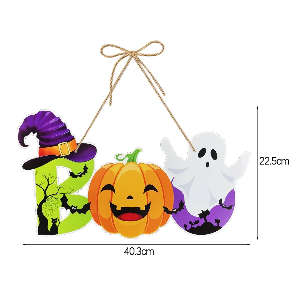 Halloween Door Decorations Horror Pumpkin Ghost Bat Door Hanging Pendents for Home Halloween Festival Party Diy Decor Supplies halloween ornaments,halloween decorations,party supplies,party decorations,halloween props