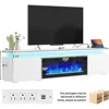 71Inch LED TV Stand with 40In for 80Inch TV,Modern Fireplace TV Stand,High Gloss TV Console Entertainment Center 2