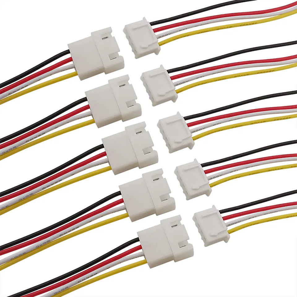 Lot De 2 Câbles 4 Pôles 20 Cm, Connecteur R2.54 Mm Femelle-femelle - Cuivre Tressé, Multicolore, Neuf