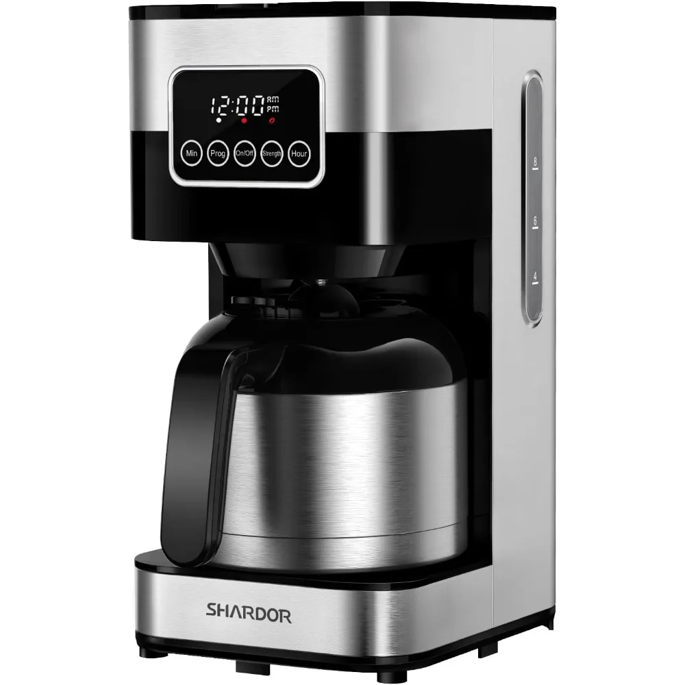 

Programmable Coffee Maker with 8-Cup Thermal Carafe, Touch-Screen Drip Coffee Machine with Timer, Regular & Strong Brew