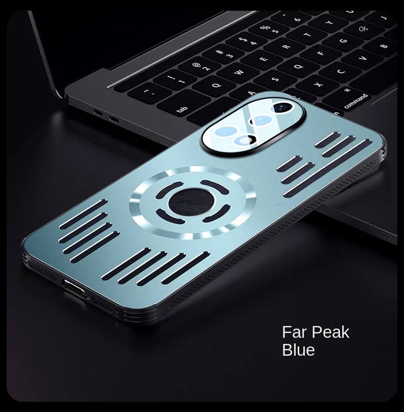 Enhanced Hard Metal Protective Back Cover with Heat Dissipation and Wireless Charging Compatibility