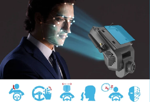Richmor 스마트 DSM 피로 감지 지지대, 포르투갈어 스페인어 프랑스어 태국어 CMSV6 4CH 108P DASHCAM