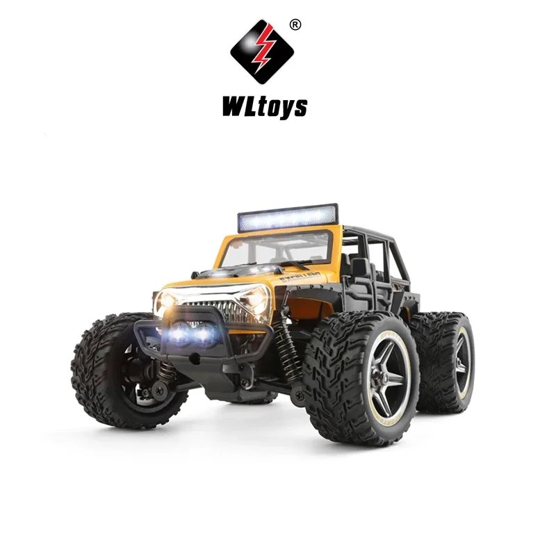 Wltoys 22201 1:22 2.4G 미니 RC카, 2WD 오프로드 차량 모델, 조명 포함, 원격 제어 기계식 트럭, 어린이용 장난감