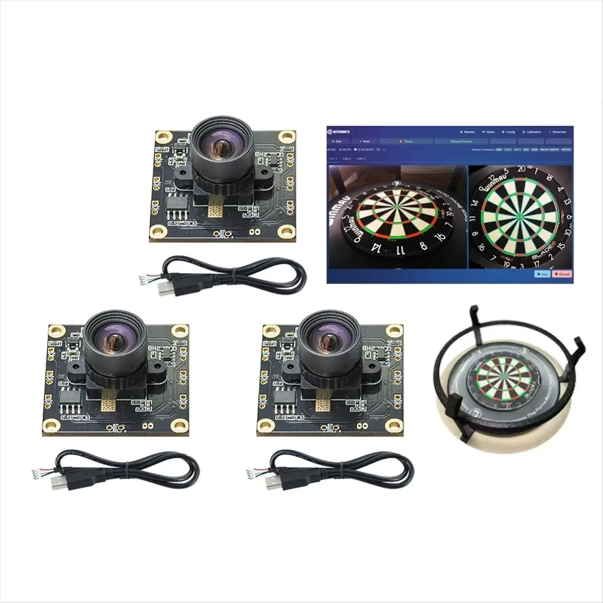 SB-3팩 OV9732 카메라 모듈, 100도 FOV, 720P 30Fps(오토다트 Io용), PCB 크기 32X32mm, 1M 케이블 포함