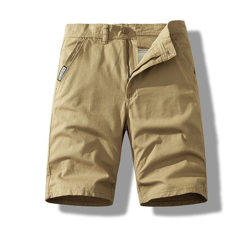 Men Casual Cotton Shorts Black Business Casual Knee Pants Grey Golf Shorts Sports Man Twill Bermuda Half Pants Korean Shorts