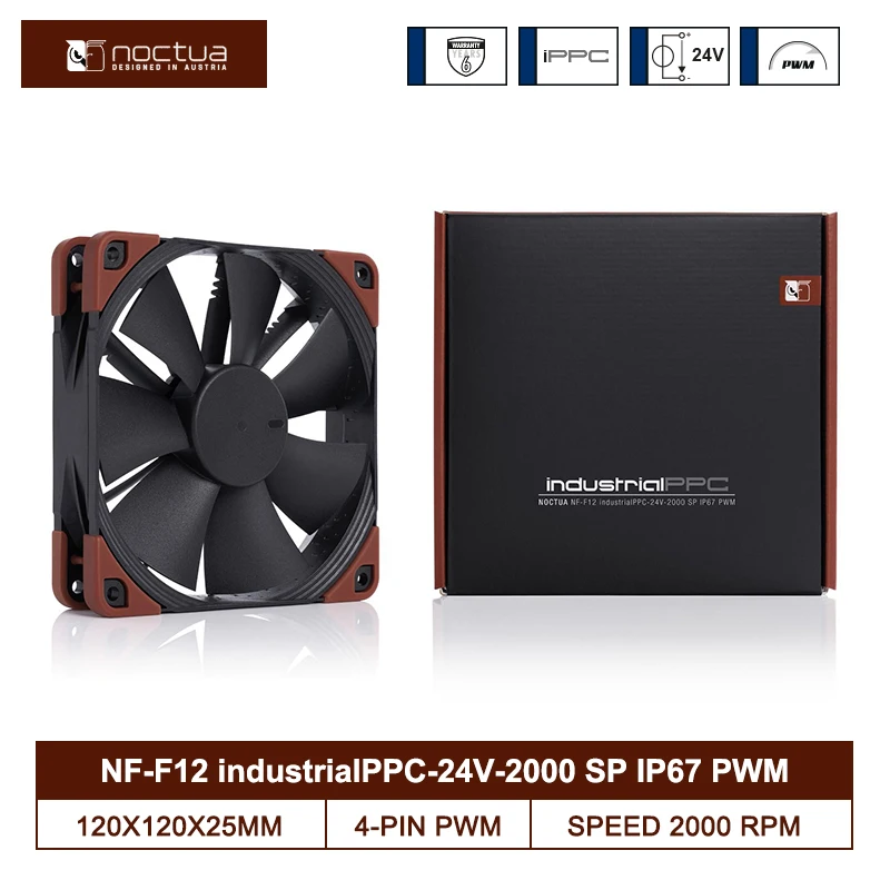Noctua NF-F12 industrialPPC Case Fan Silent 120mm PWM 12V