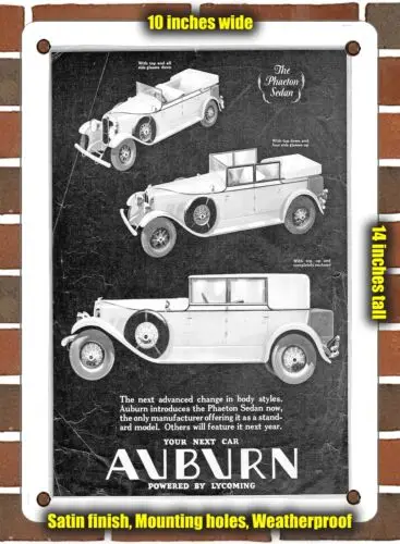 

Металлический знак 1931 Auburn Phaeton Sedan - 10x14 дюймов 2