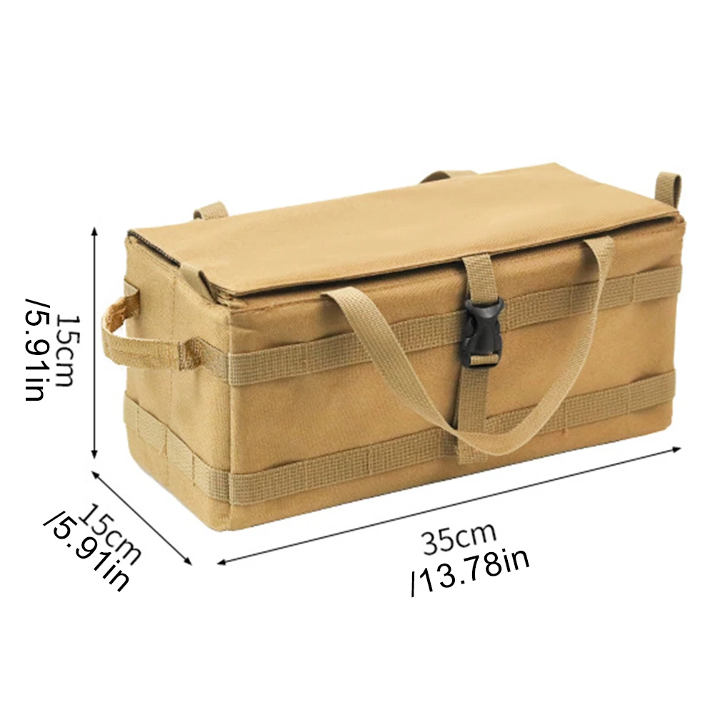 Outdoor Camping Tools Storage Bag Large Capacity Cylinder Tent Stake Bag Waterproof Hiking Tent Peg Ground Nail Holder Bag 6