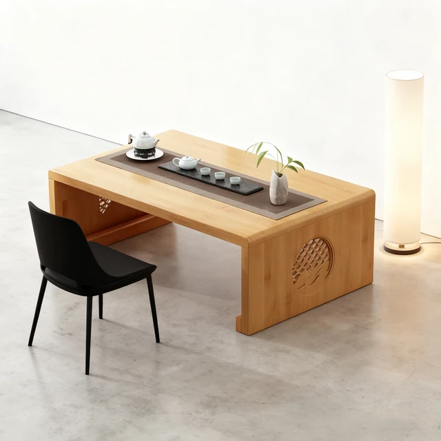 Foldable coffee table, Japanese-style low table, no assembly required, suitable for sitting on the floor, a low tatami table.