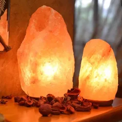 Lampe au sel en cristal de l'himalaya, naturelle, petite pierre de nuit, décoration de bureau, Luminaire de maison, gadget Cool, 1 pièce 