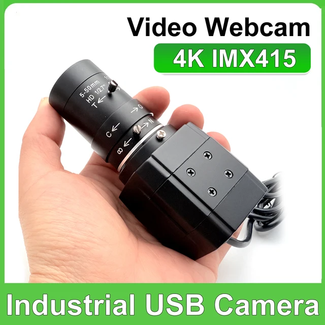 HD CS 5-50mm Varifocal Lens Industrial 30fps 4K 8MP CCD IMX415 USB Webcam 2K 4MP F5253 PC Video Usb Camera UVC OTG Live Teaching 1