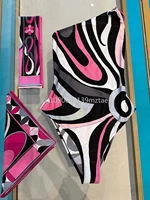 Women's Scarf Bikini Set Sexy Swimsuit Set Designer Brand Beach Sports Swimwear 4