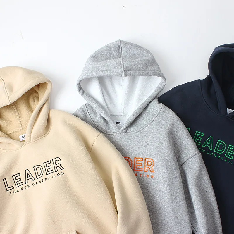 New Warm Thicken Children Sweatshirts Fleece Hoodies Boys Outwear Coat Jackets Autumn Winter Casual Loose Kids Sweaters Clothing