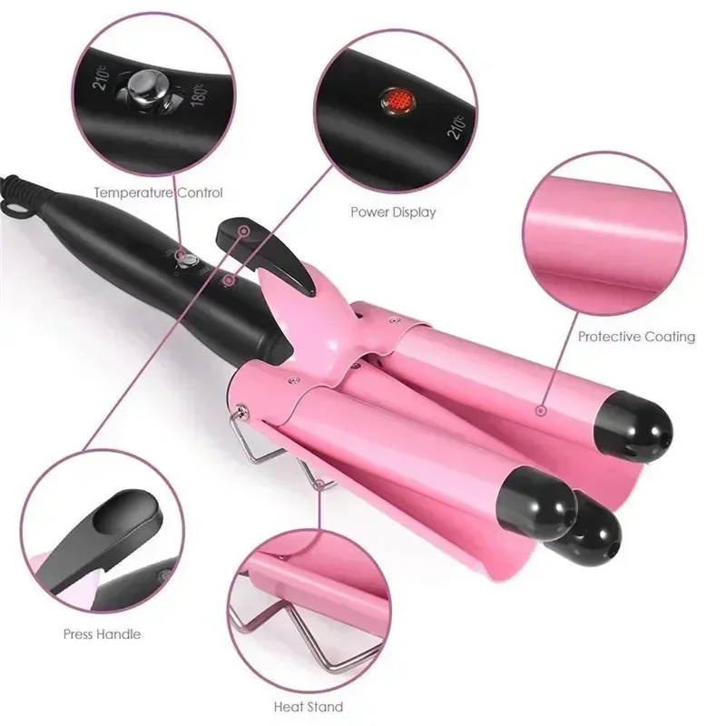 Hair Curler Hair Iron Professional Hair Curling Iron Ceramic Triple Barrel Hair-Curler Irons Hair Wave Waver Styling Tools Styler Wand for Woman