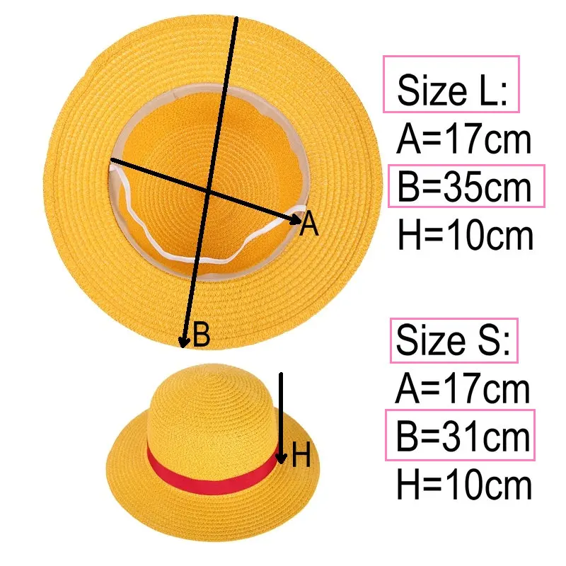 Anime Cosplay Hat Boy Girl One Piece Straw Neck String Luffy