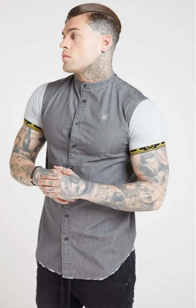 Siksilk Denim Shirts Raglan Men's Shirt 