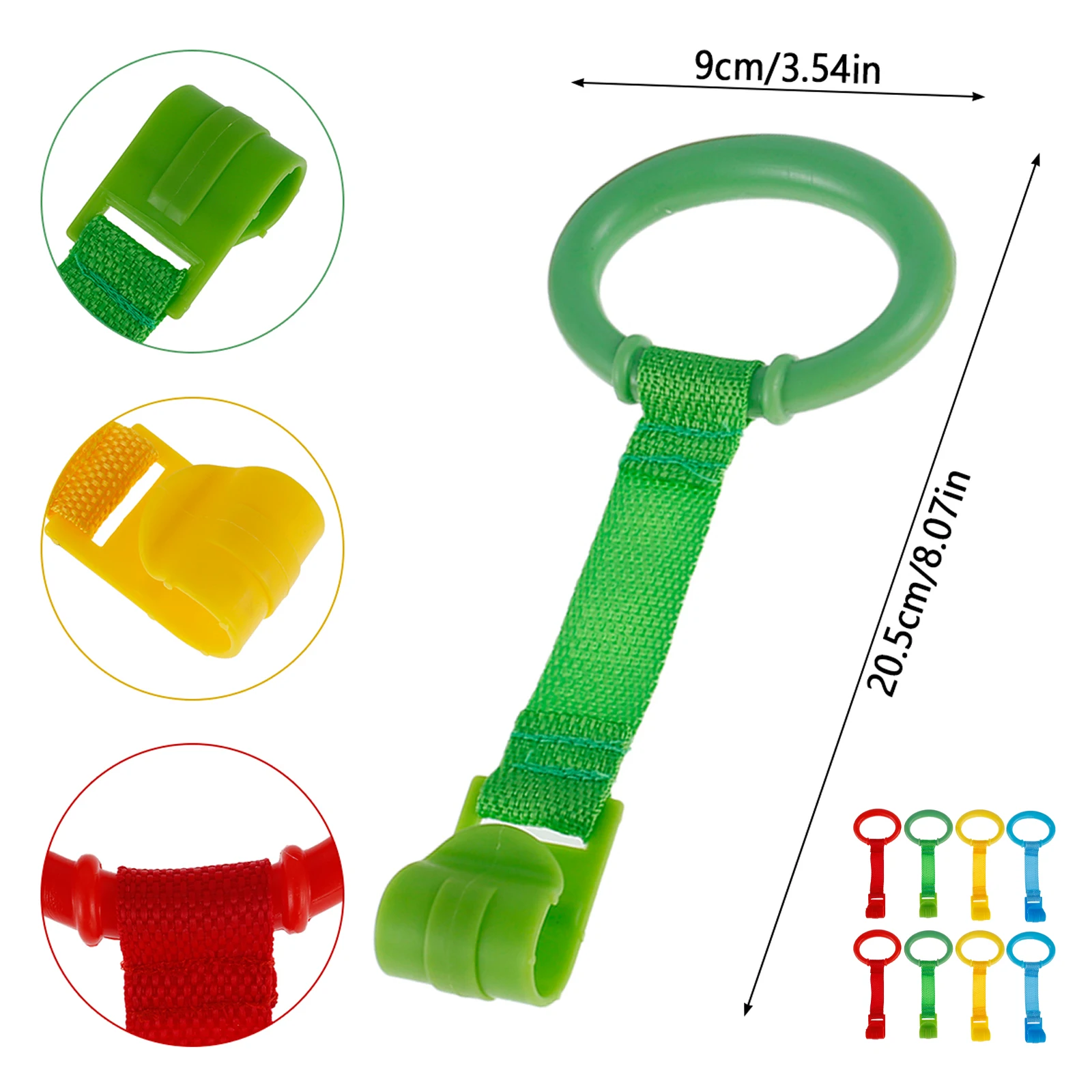 Baby Hand Pull Rings Cribs Playpens Walking Training Rings Baby Stand up Assistant Security Bed Hanging Pendants 4/8Pcs baby crib pull ring