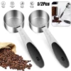 30 ml Measuring Cup Stainless Steel Coffee Scoop Small Measuring Scoop with Silicone Handle Kitchen Gadgets for Cooking (1/2Pcs)