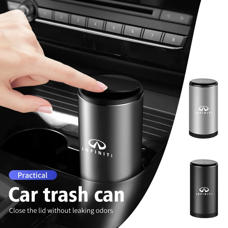 Car Trash Can Ashtray Dust Case Garbage Holder Click Open Cover For Infiniti Q70L QX50 Q50 QX30 QX60 QX80 Q60 Q30 QX70 Q70 G37