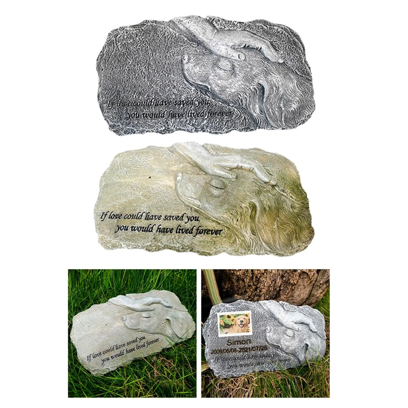 Memorial plaque dog headstone weather resistant indoor outdoor loss of dog gift
