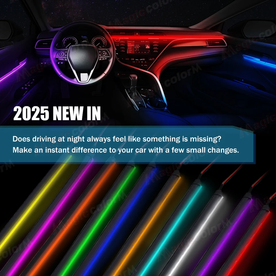 Strisce LED Per Auto USB Da 1.8m Luci Multicolori Interni: Facili Da Installare Con Telecomando E Vari Effetti