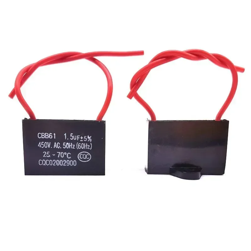 CBB61 Fan starting capacitor 450V 0.8/1/1.2/1.5/2/2.5/3/3.5/4/4.5/5/6/7/8/10/12/14/15/16/18/20/25UF For Range hood For 400V 500V fan capacitor