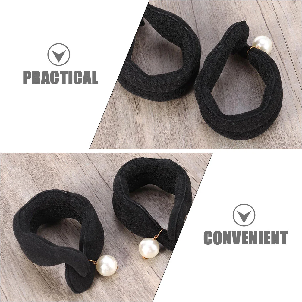 3 Pcs Pearl Hair Curler Bun Maker for Lazy Thin Tools Styling Buns Rollers Volume