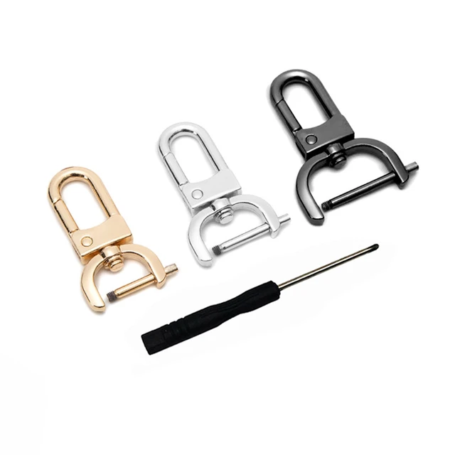 2pcs Metal Snap Hook Removable Screw Detachable Trigger Clips Buckles For  Leather Strap/ Belt Keychain Webbing Pet Leash Hooks - AliExpress