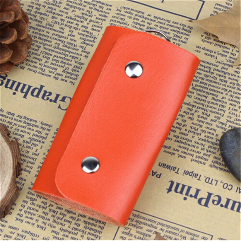 Keychain Wallet Pu Leather Key Holders Women Men Keys Organizer Fashion Solid Key Wallets Pouch Car Keychain Housekeeper key organizer,key holder,key purse