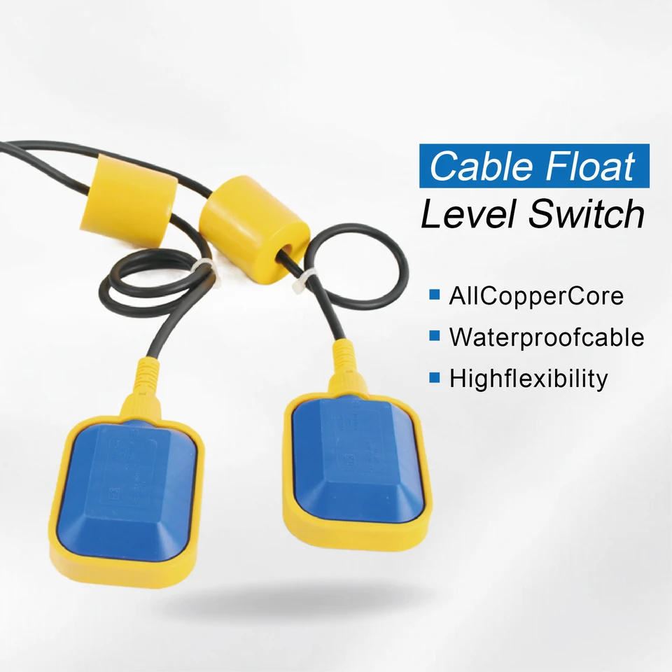 Shopcorp - Water Level Meter Sensor - Float Switch for Sump Pump - Dual Function (Fill or Empty) Operation - NO/NC Control Function, 9.8 Feet Cord Len Shopcorp - Water Level Meter Sensor - Float Switch for Sump Pump