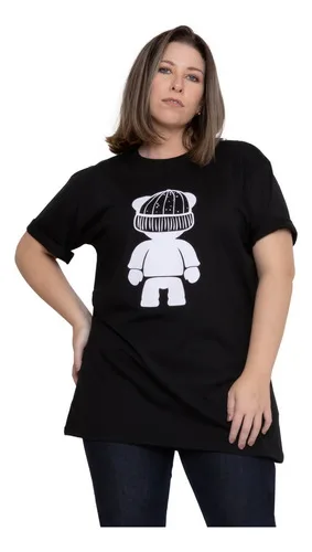 Camiseta Oversized Feminino Plus Size Urso