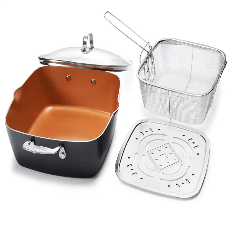 

Ceramic Nonstick 4 Piece Cookware Set Silicone for air fryer Roti pan Takoyaki pan Air fryer silicone basket Airfryer silicone b
