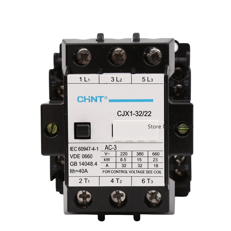 chint 220v 380v ac contator cjx1 9 22 03