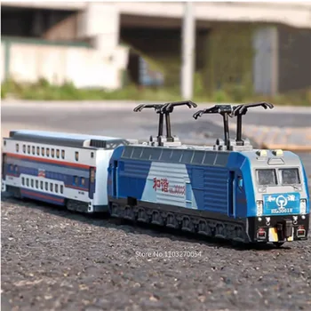 1:87 China Dongfeng HEXIE Train Toy Alloy Model Diecast Car Door Opened Sound Light Power Driven Driving Toy Vehice for Kid Gift 1
