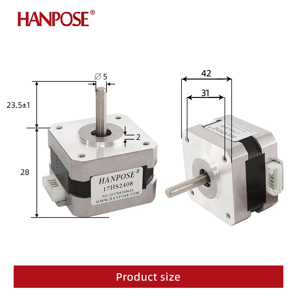High torque certification 17HS2408 4-lead 42 motor 42BYGH 0.6A 12N.CM CNC Laser and 3D printer motor Nema17 Stepper Motor