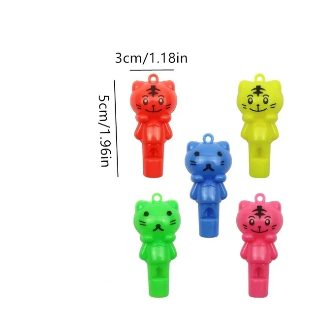 10 pièces style aléatoire mignon Animal chat sifflet en plastique arbitre Sport pom-pom girl jouets et enfants enfants fête d'anniversaire faveurs cadeaux 6