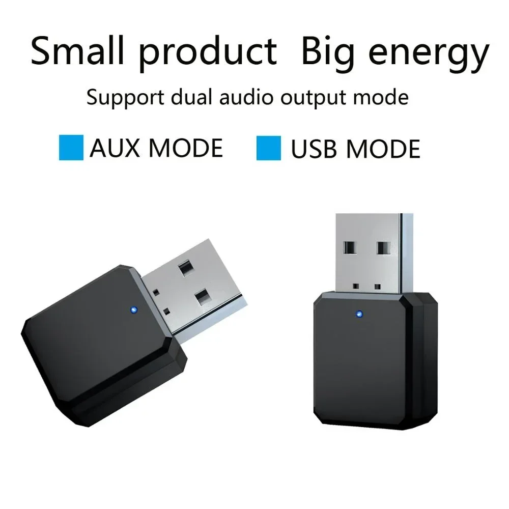 Bluetooth-compatible 5.1 Receiver Adapter Music Speakers Hands-free Calling AUX USB Stereo Car Audio Wireless Adapter