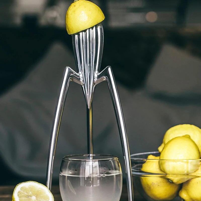 Juicer Small Portable Household Manual Lemon Fruit Modern Simple Silver Octopus Decoration Model Room Dining Kitchen Living Soft 5