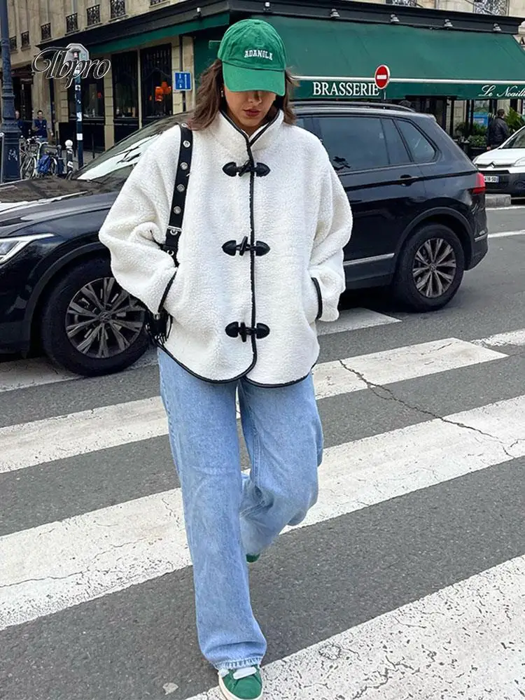 

Флисовая куртка с длинным рукавом из искусственного меха, женское однобортное теплое меховое пальто, новинка сезона осень-зима 2023, модная женская уличная верхняя одежда